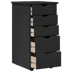 Armadietto Nero 34 x 39 x 61,5 cm Legno di Pino Massello