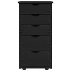 Armadietto Nero 34 x 39 x 61,5 cm Legno di Pino Massello