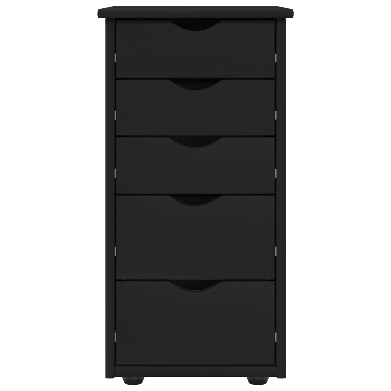 Armadietto Nero 34 x 39 x 61,5 cm Legno di Pino Massello