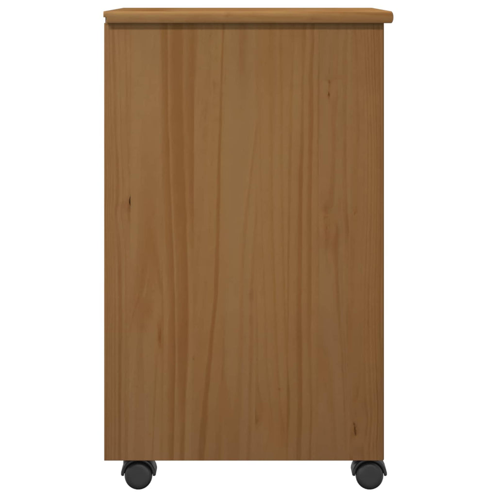 Mobile con Ruote Marrone Miele 34 x 39 x 65,5 cm