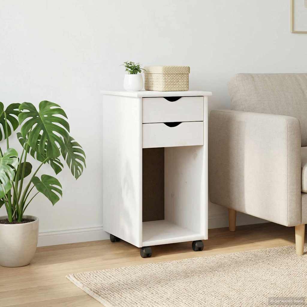 Mobile con Ruote Bianco 34 x 39 x 65,5 cm