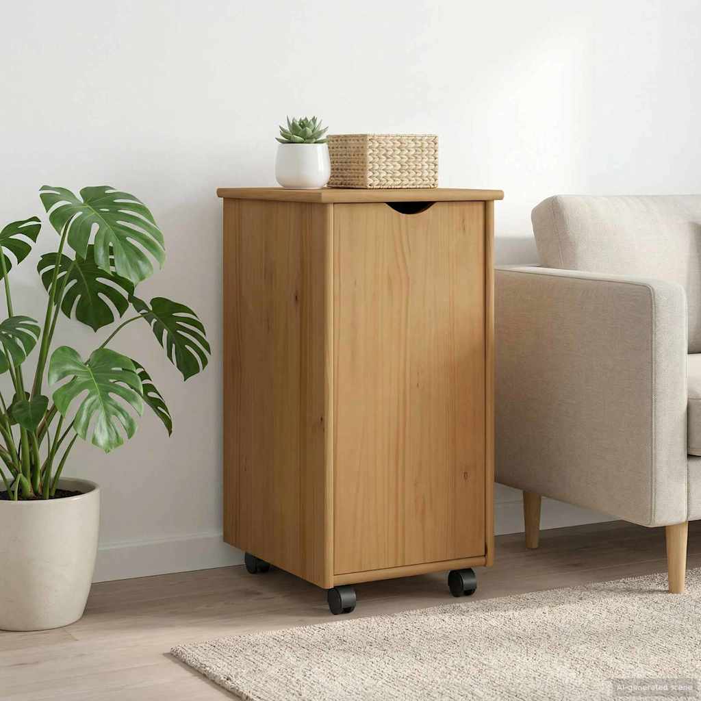 Mobile con Ruote con ruota Marrone miele 34 x 39 x 65,5 cm