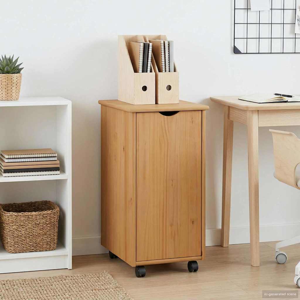 Mobile con Ruote con ruota Marrone miele 34 x 39 x 65,5 cm