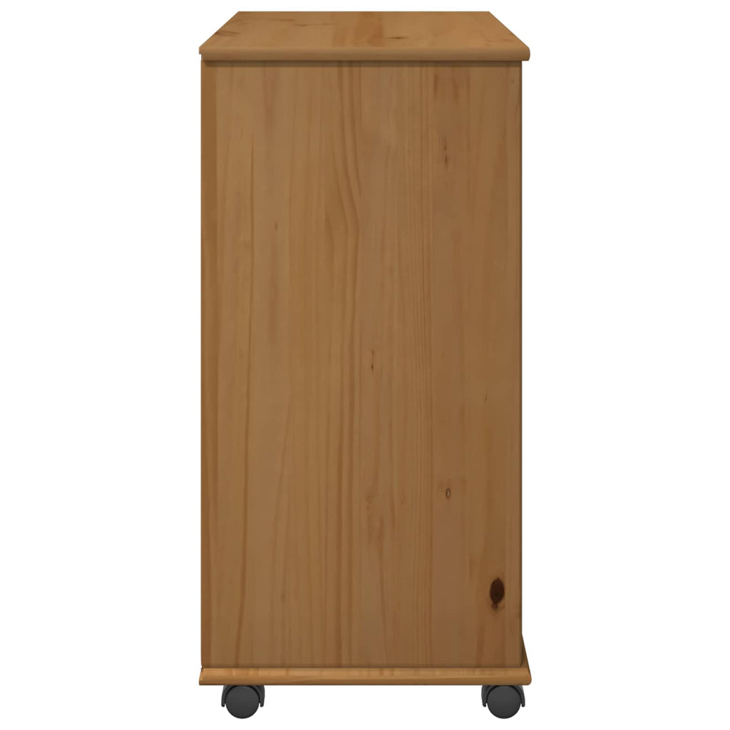 Mobile con Ruote con ruota Marrone miele 63,5 x 39 x 79 cm