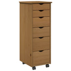 Mobile con Ruote con ruota Marrone miele 34 x 39 x 93,5 cm