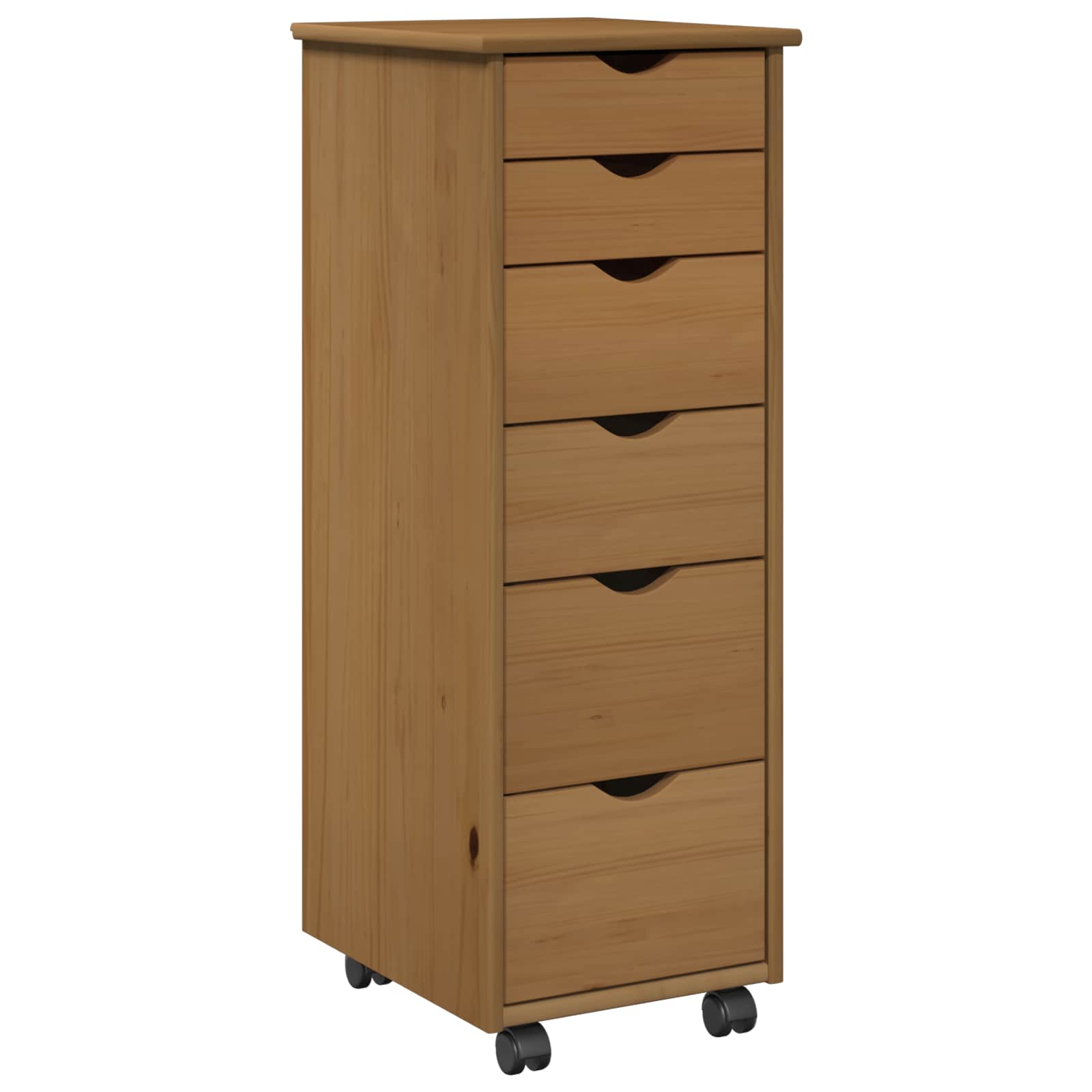 Mobile con Ruote con ruota Marrone miele 34 x 39 x 93,5 cm