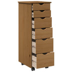 Mobile con Ruote con ruota Marrone miele 34 x 39 x 93,5 cm