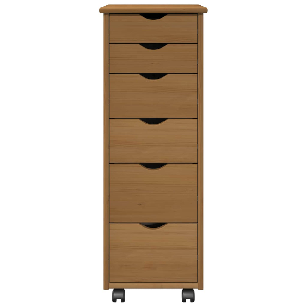 Mobile con Ruote con ruota Marrone miele 34 x 39 x 93,5 cm