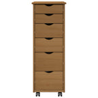 Mobile con Ruote con ruota Marrone miele 34 x 39 x 93,5 cm