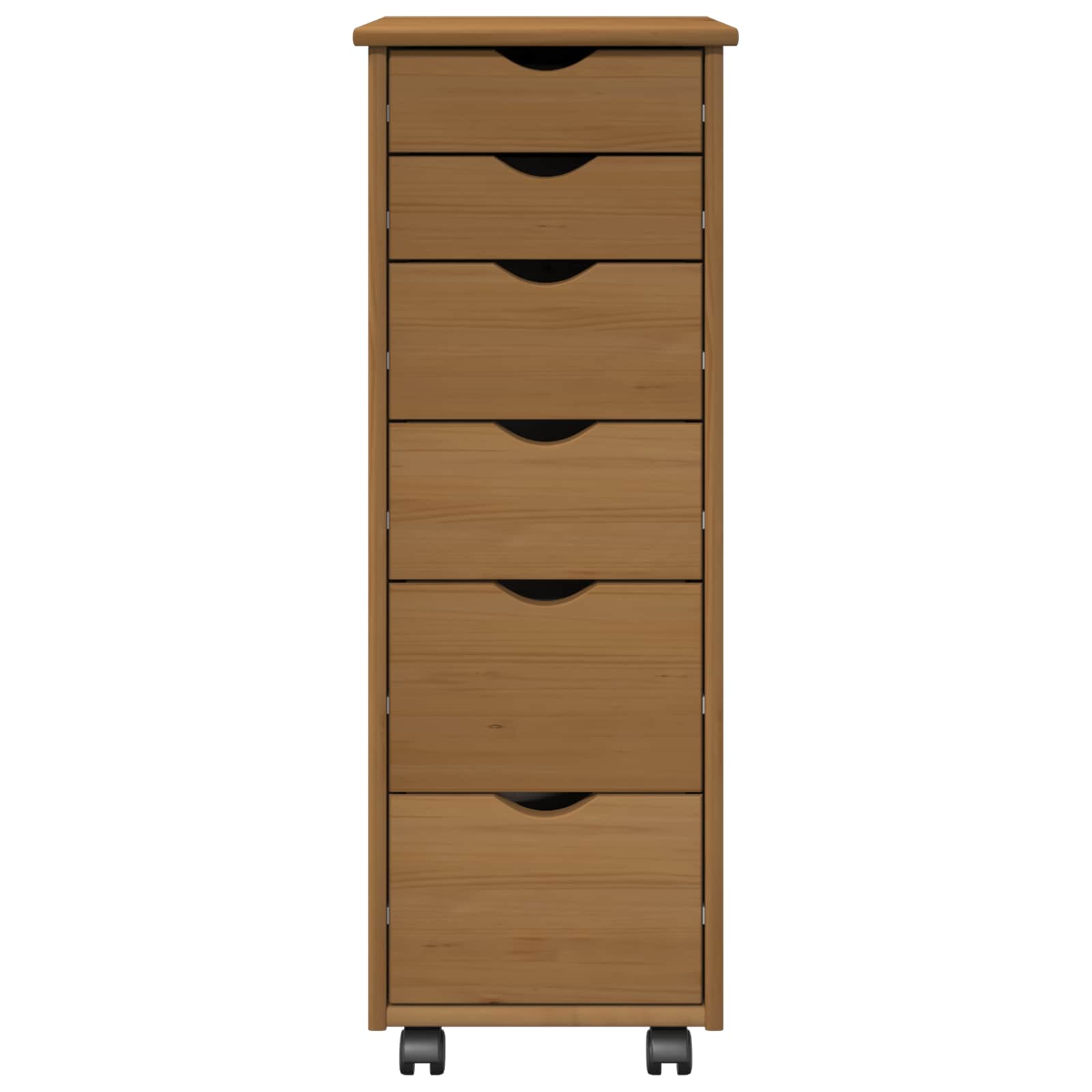 Mobile con Ruote con ruota Marrone miele 34 x 39 x 93,5 cm