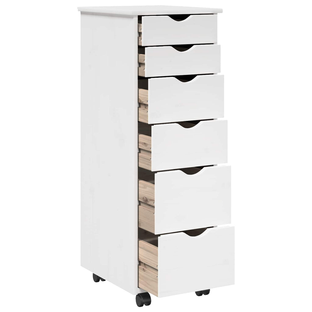 Mobile con Ruote con ruota Bianco 34 x 39 x 93,5 cm