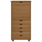 Mobile con Ruote con ruota Marrone miele 53 x 39 x 103 cm