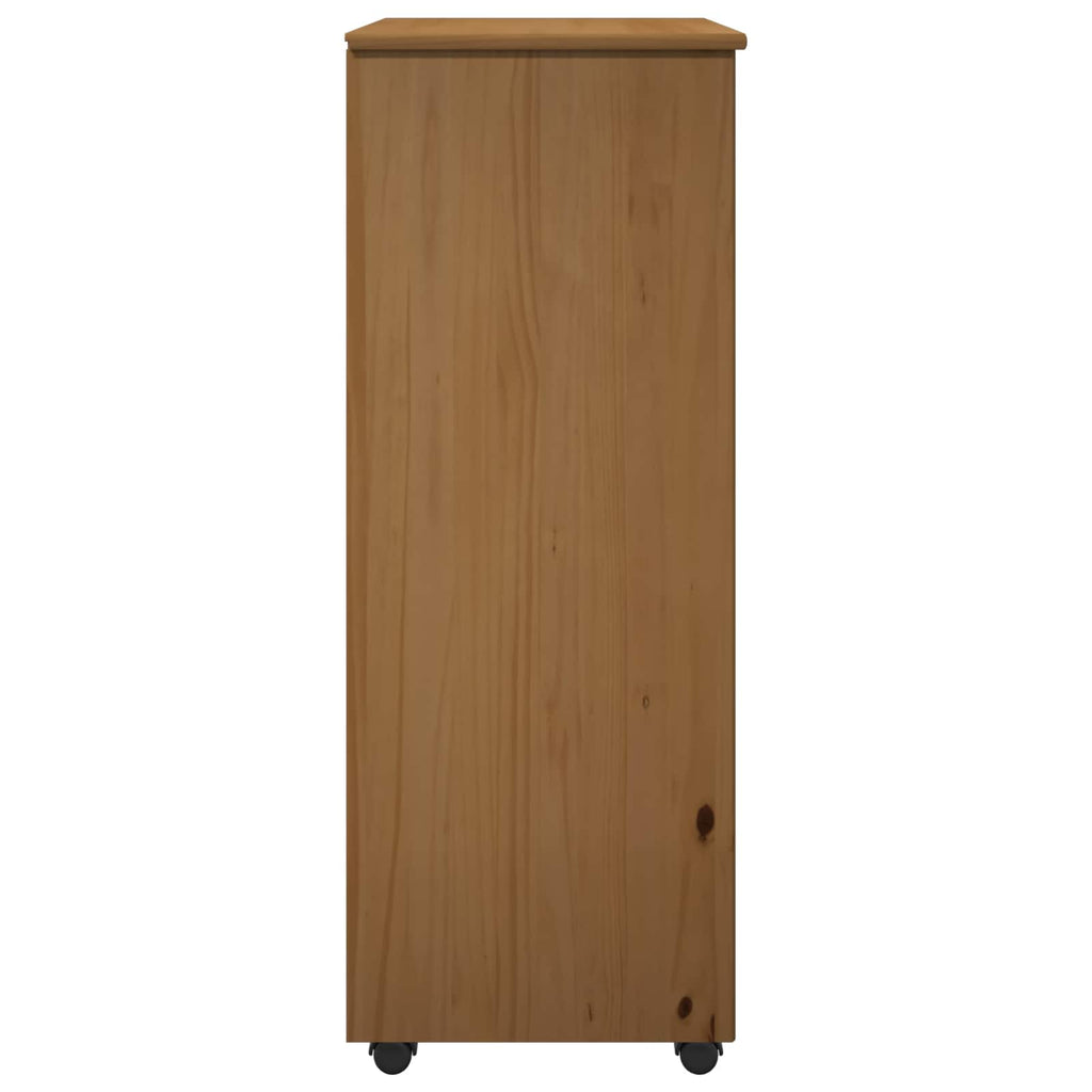 Mobile con Ruote con ruota Marrone miele 53 x 39 x 103 cm