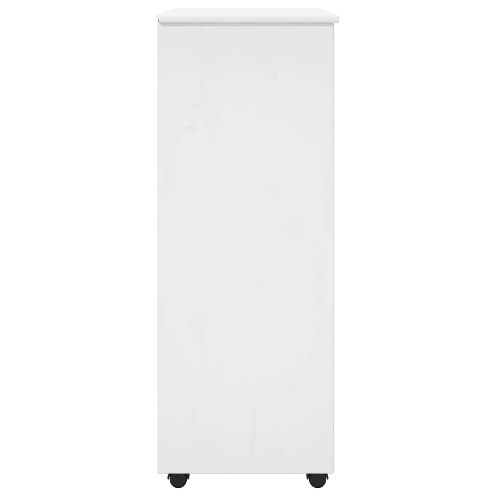 Mobile con Ruote Bianco 53 x 39 x 103 cm Legno di Pino Massello
