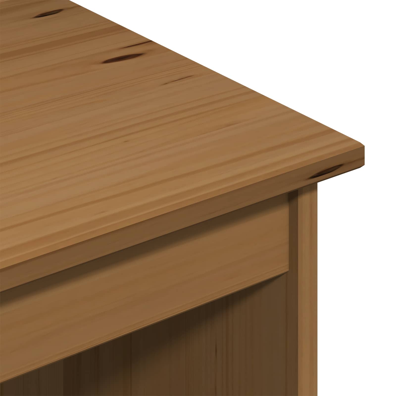 Scrivania Marrone miele 112 x 50 x 75 cm Legno di Pino Massello