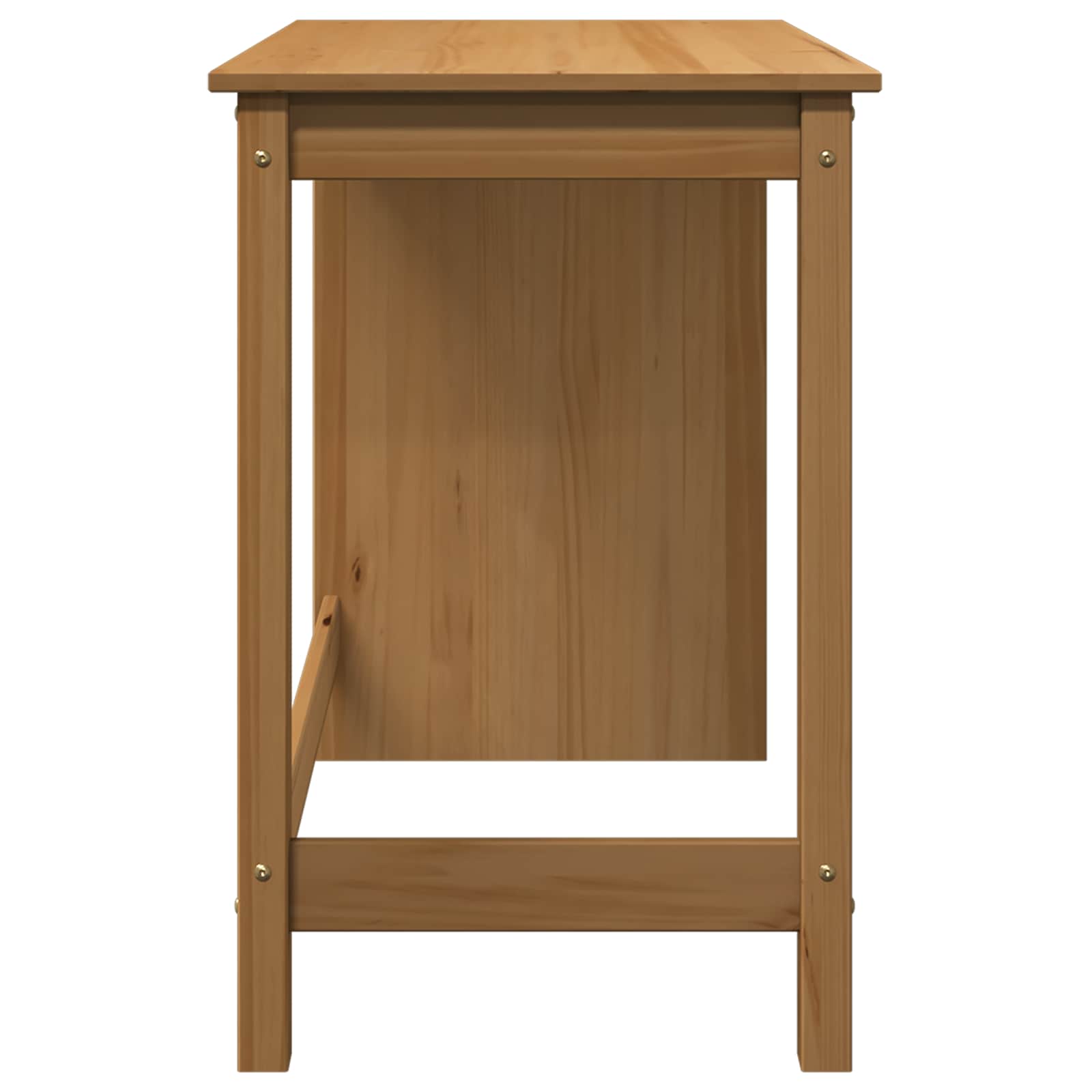 Scrivania Marrone miele 112 x 50 x 75 cm Legno di Pino Massello