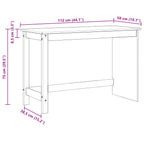 Scrivania Marrone miele 112 x 50 x 75 cm Legno di Pino Massello
