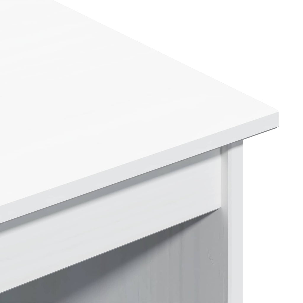 Scrivania Bianco 112 x 50 x 75 cm Legno di Pino Massello