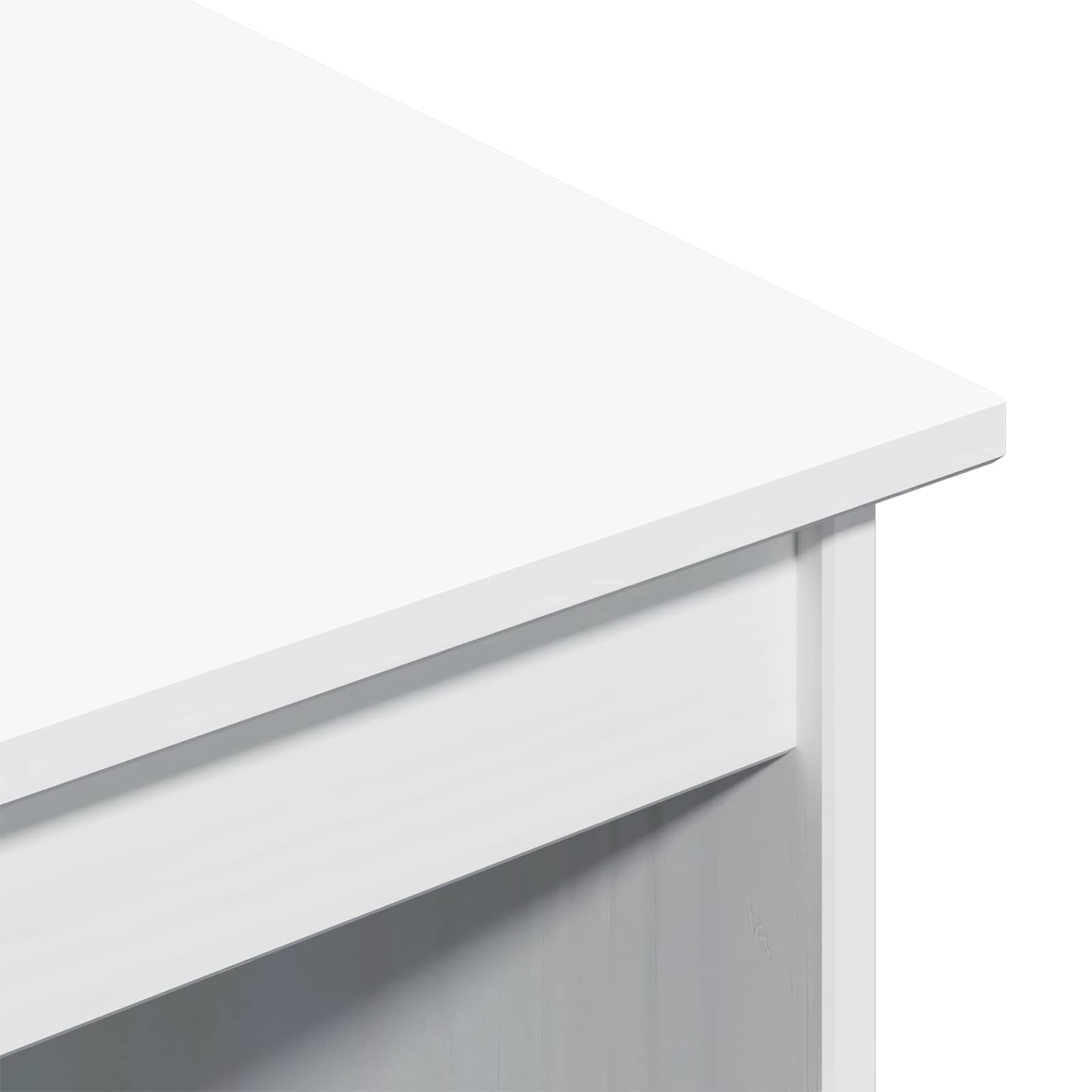 Scrivania Bianco 112 x 50 x 75 cm Legno di Pino Massello