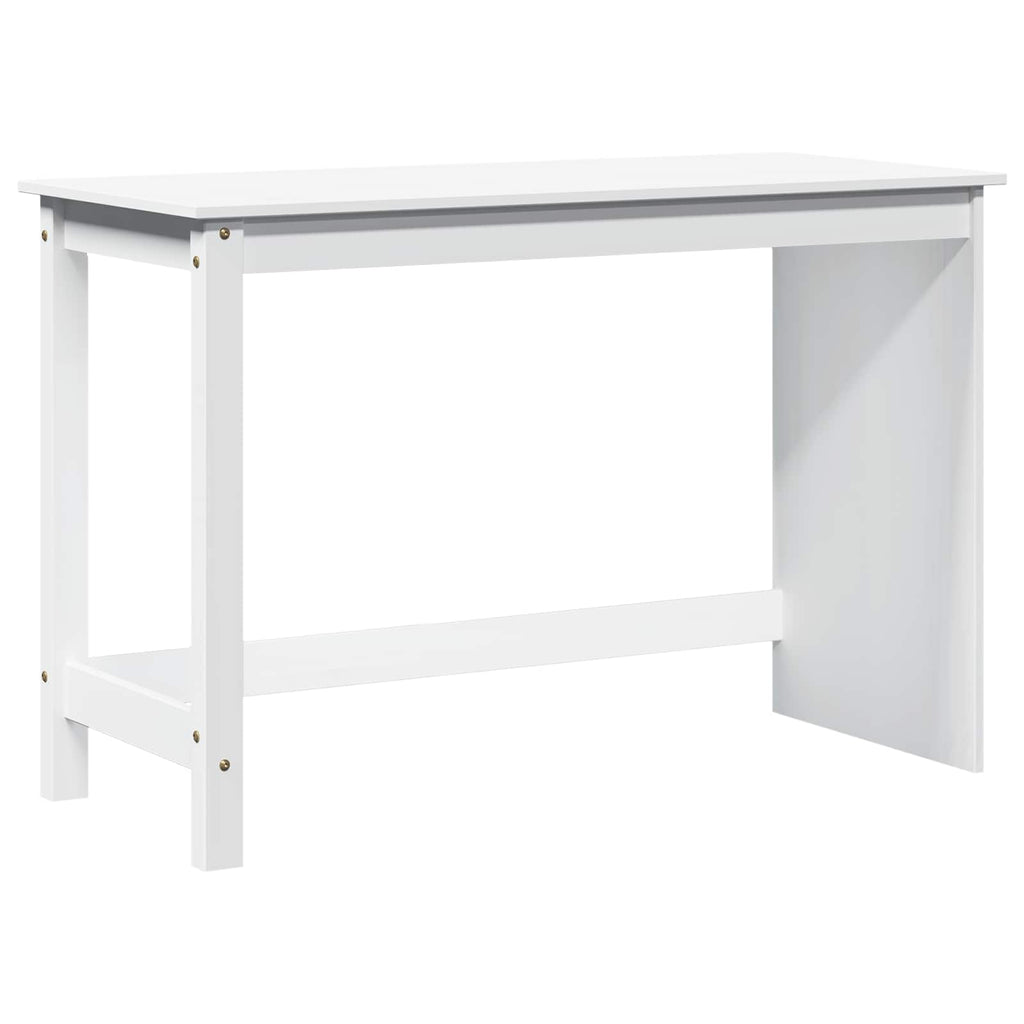 Scrivania Bianco 112 x 50 x 75 cm Legno di Pino Massello
