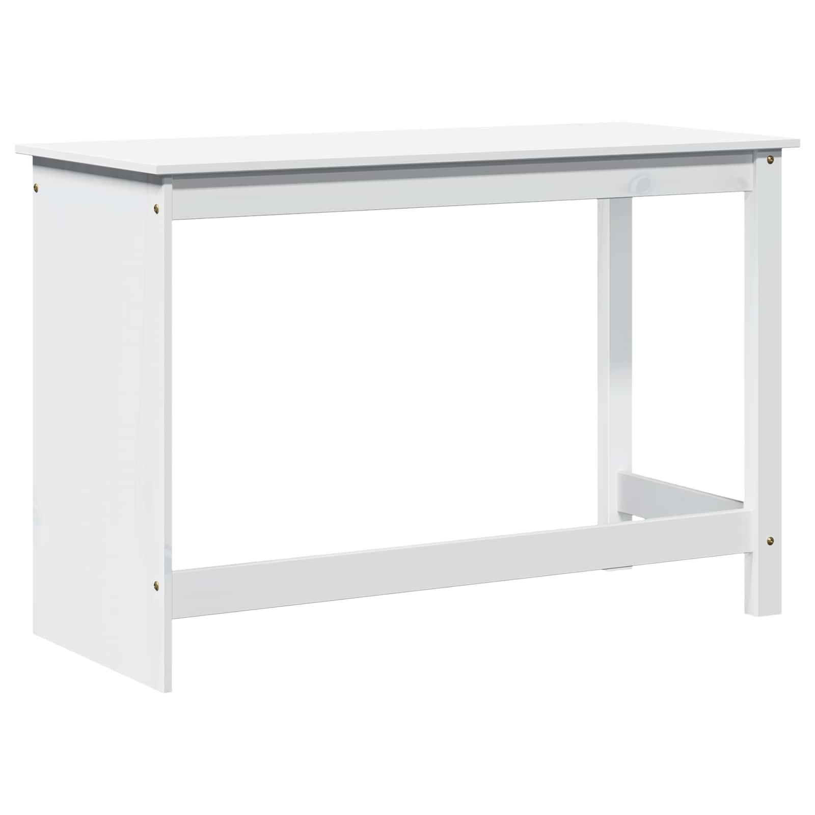 Scrivania Bianco 112 x 50 x 75 cm Legno di Pino Massello