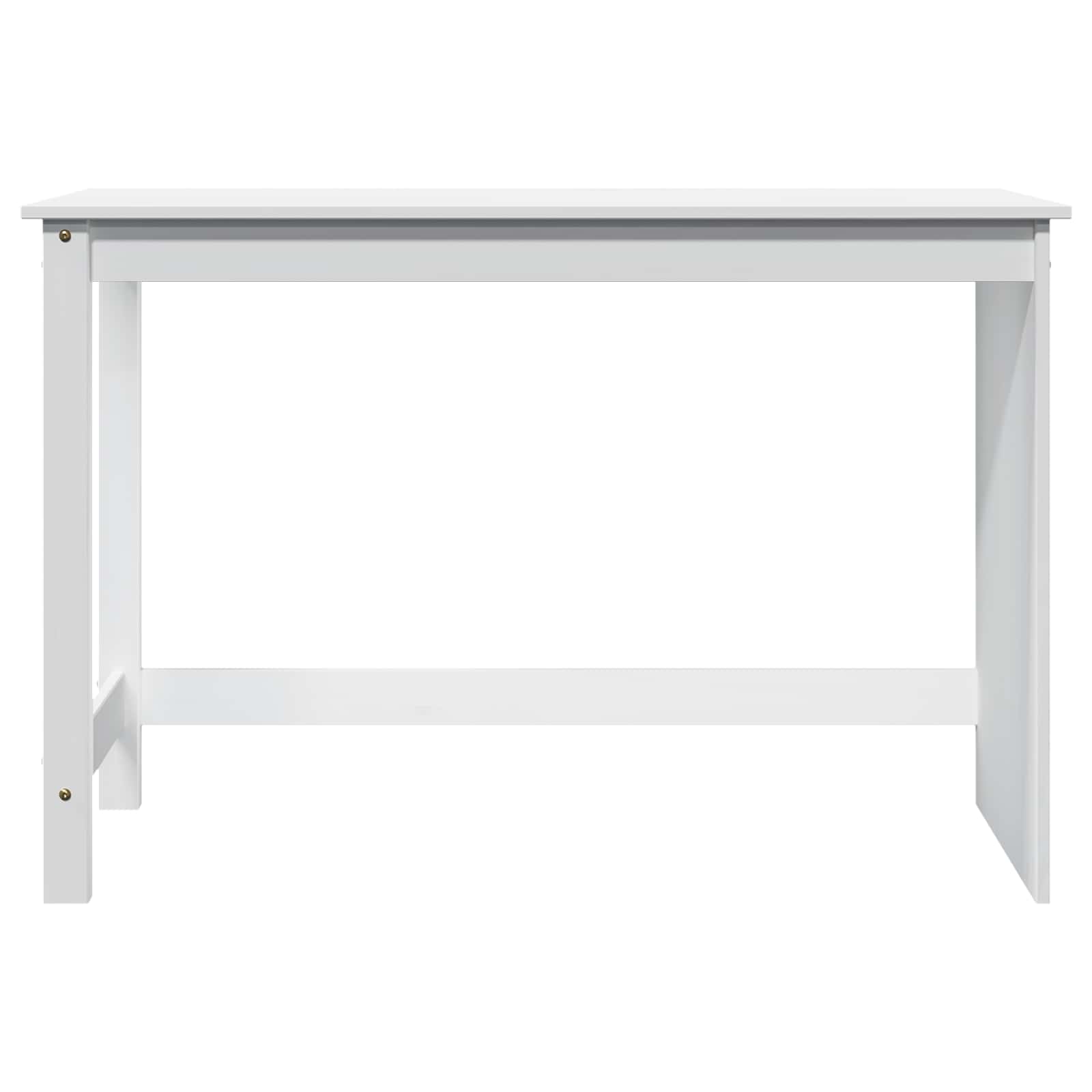 Scrivania Bianco 112 x 50 x 75 cm Legno di Pino Massello