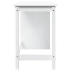 Scrivania Bianco 112 x 50 x 75 cm Legno di Pino Massello