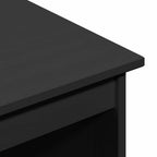 Scrivania Nero 112 x 50 x 75 cm Legno di Pino Massello