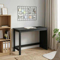 Scrivania Nero 112 x 50 x 75 cm Legno di Pino Massello