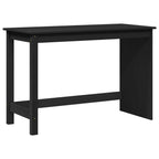 Scrivania Nero 112 x 50 x 75 cm Legno di Pino Massello
