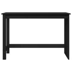 Scrivania Nero 112 x 50 x 75 cm Legno di Pino Massello