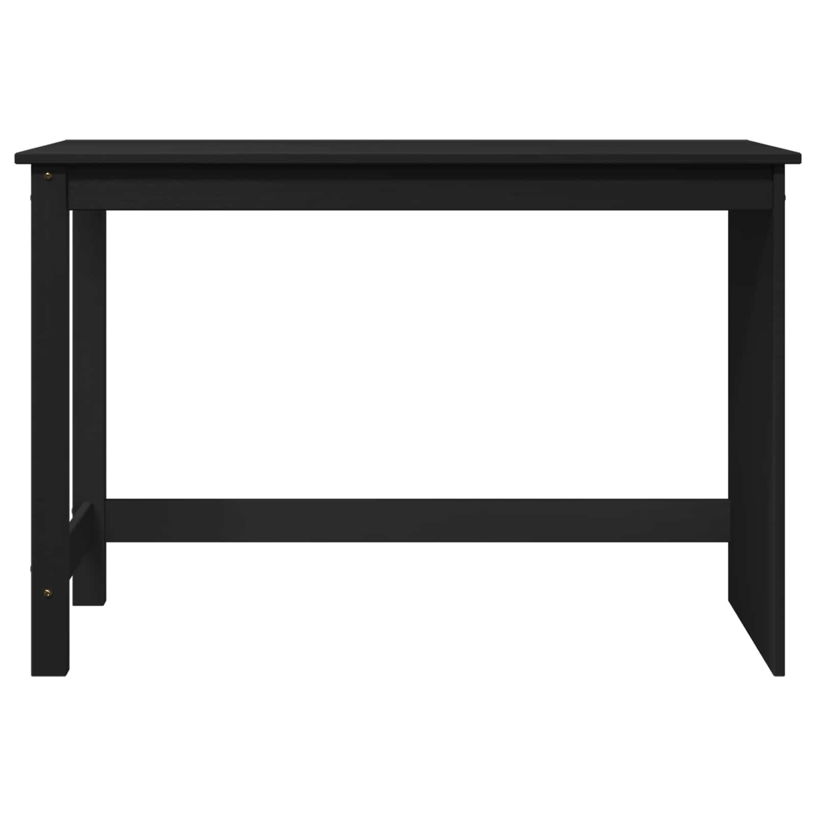 Scrivania Nero 112 x 50 x 75 cm Legno di Pino Massello