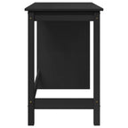 Scrivania Nero 112 x 50 x 75 cm Legno di Pino Massello