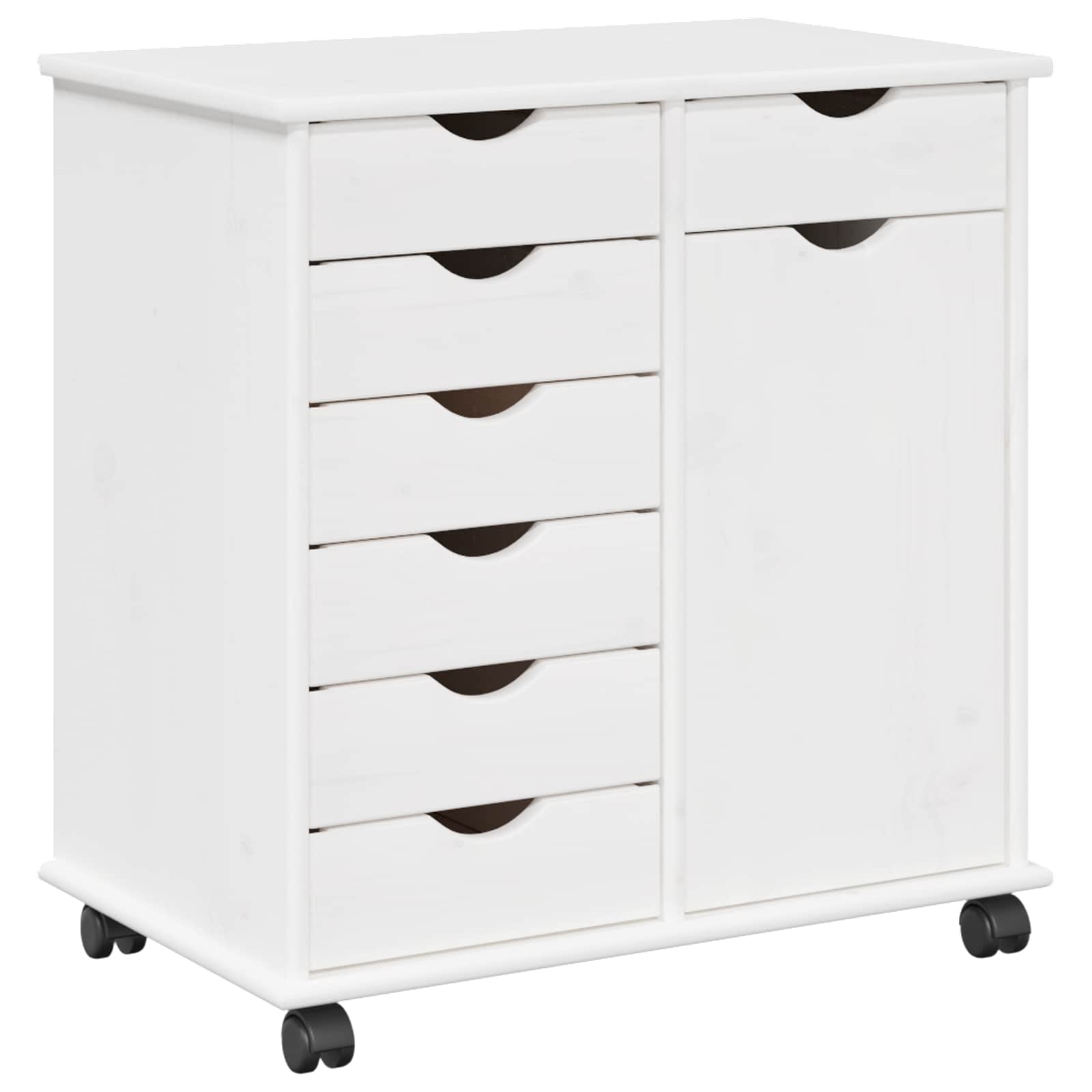 Mobile con Ruote con ruota Bianco 63,5 x 39 x 65,5 cm