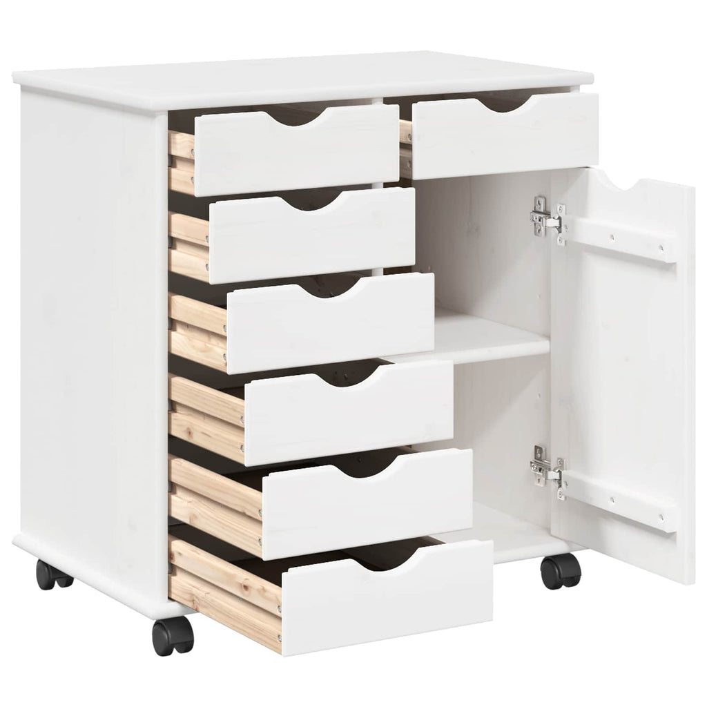 Mobile con Ruote con ruota Bianco 63,5 x 39 x 65,5 cm