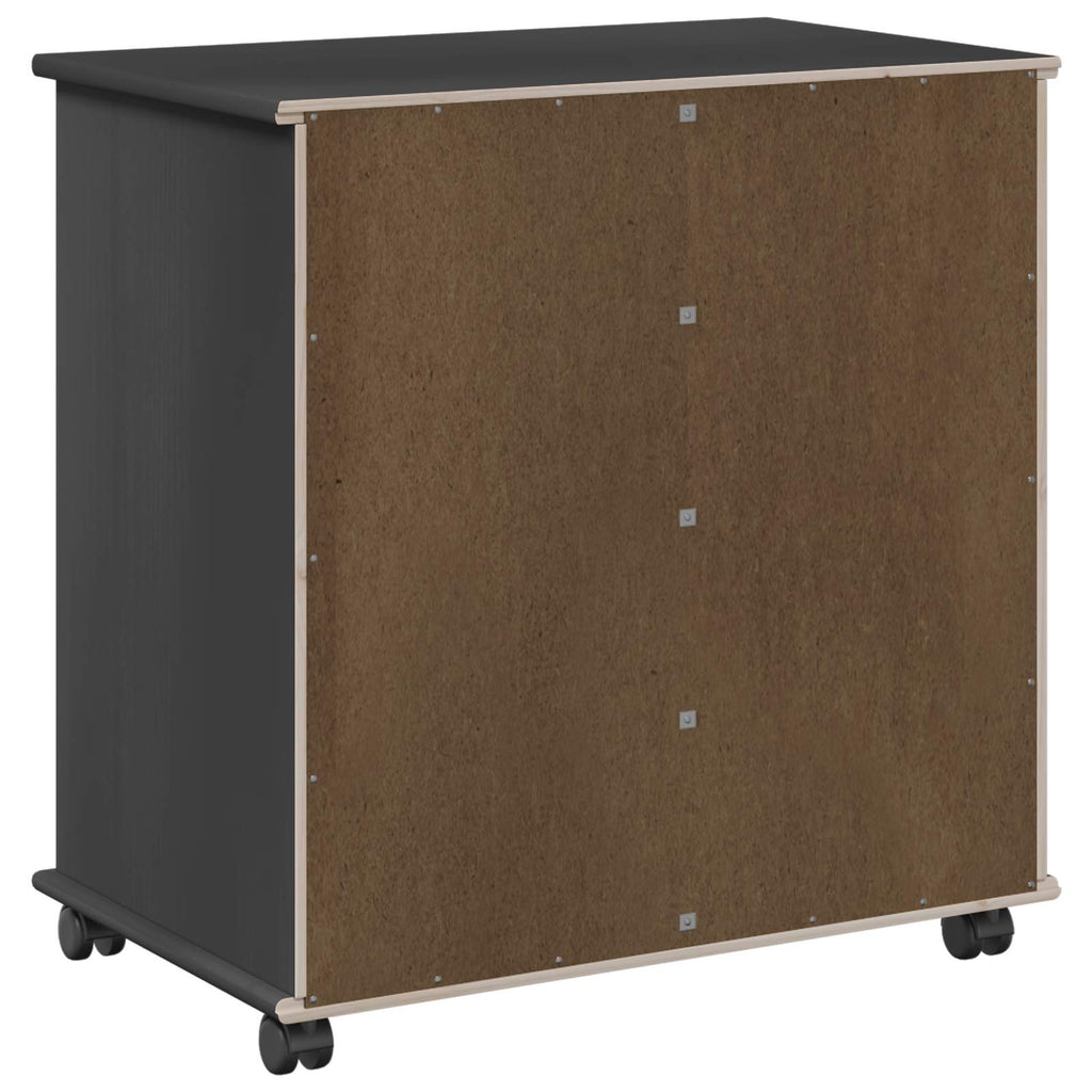 Mobile con Ruote con ruota Nero 63,5 x 39 x 65,5 cm