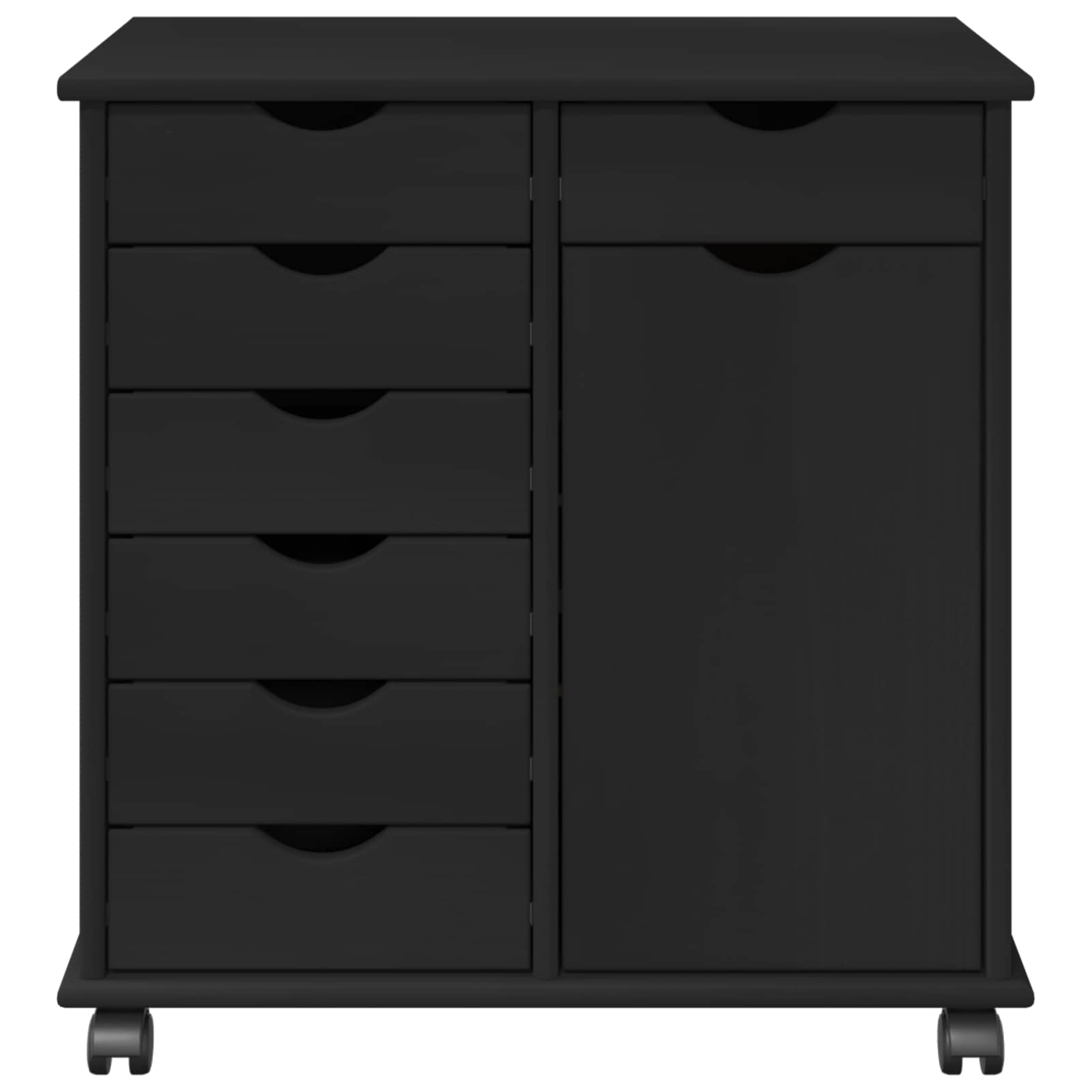 Mobile con Ruote con ruota Nero 63,5 x 39 x 65,5 cm