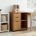 Mobile con Ruote con ruota Marrone miele 63,5 x 39 x 65,5 cm