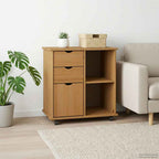Mobile con Ruote con ruota Marrone miele 63,5 x 39 x 65,5 cm