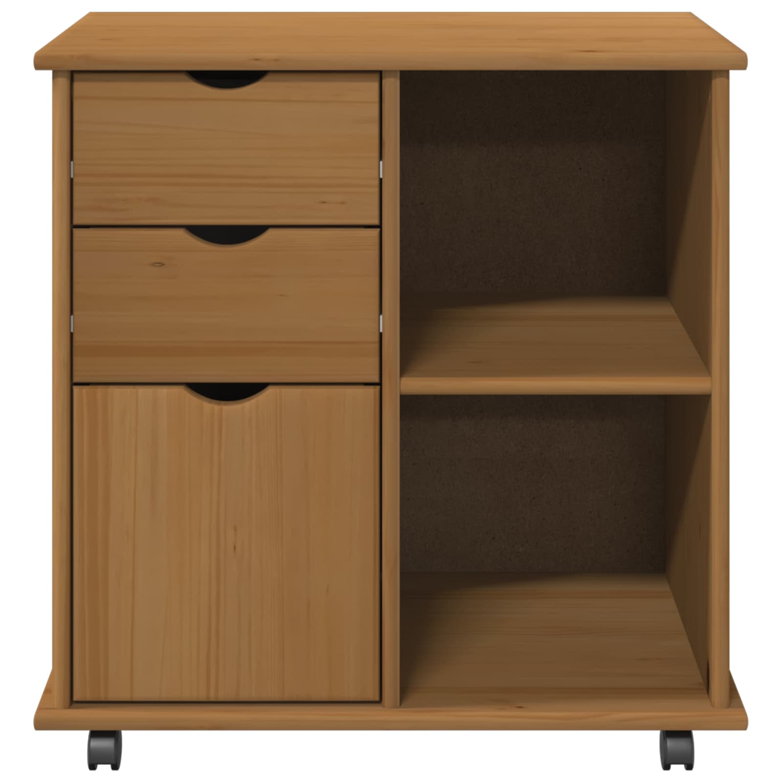 Mobile con Ruote con ruota Marrone miele 63,5 x 39 x 65,5 cm