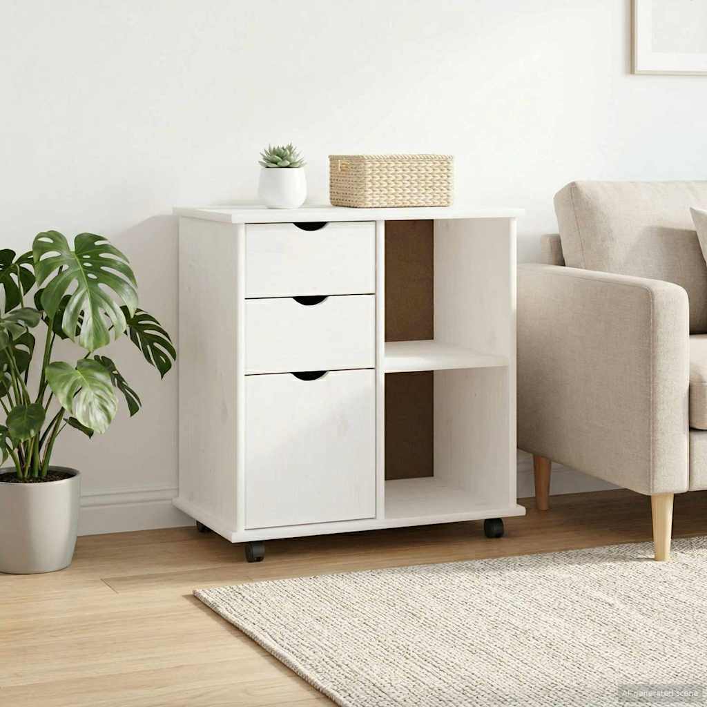 Mobile con Ruote con ruota Bianco 63,5 x 39 x 65,5 cm