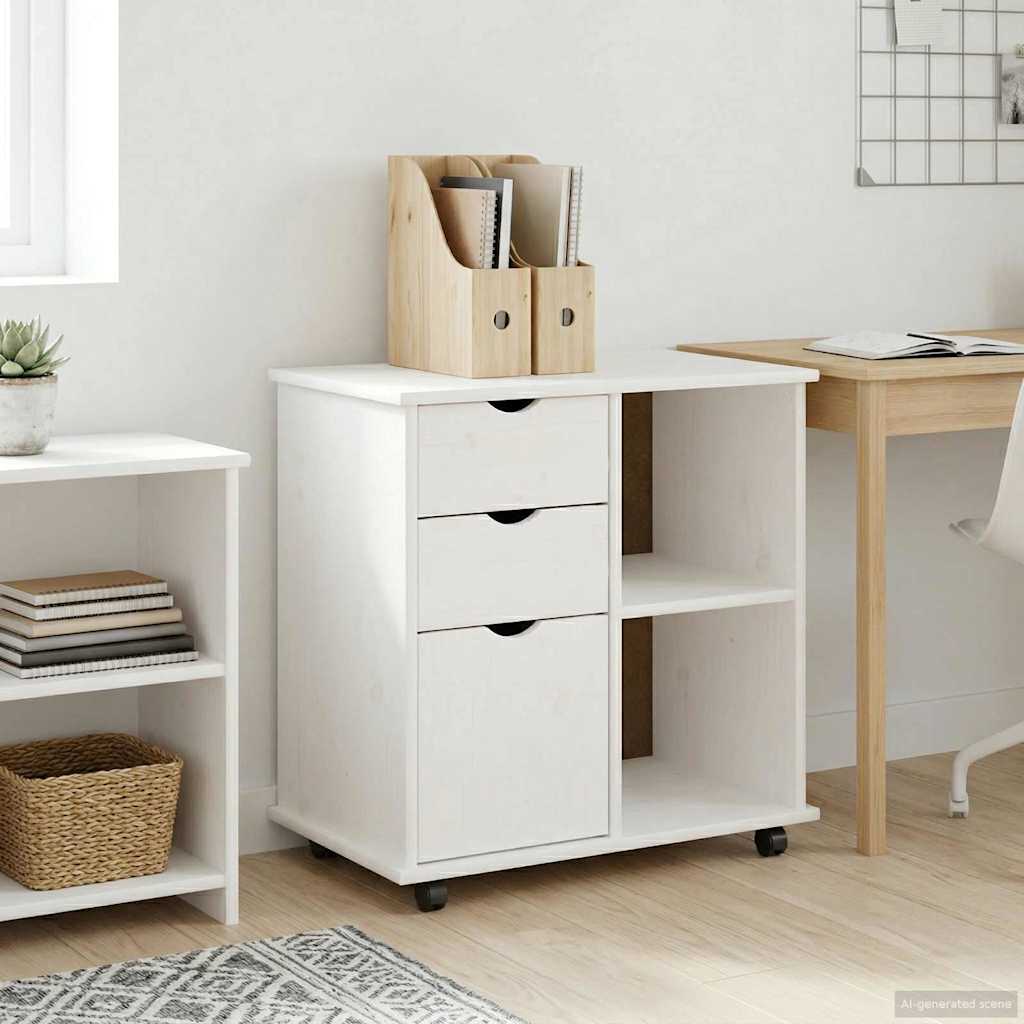 Mobile con Ruote con ruota Bianco 63,5 x 39 x 65,5 cm