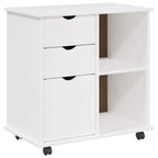 Mobile con Ruote con ruota Bianco 63,5 x 39 x 65,5 cm