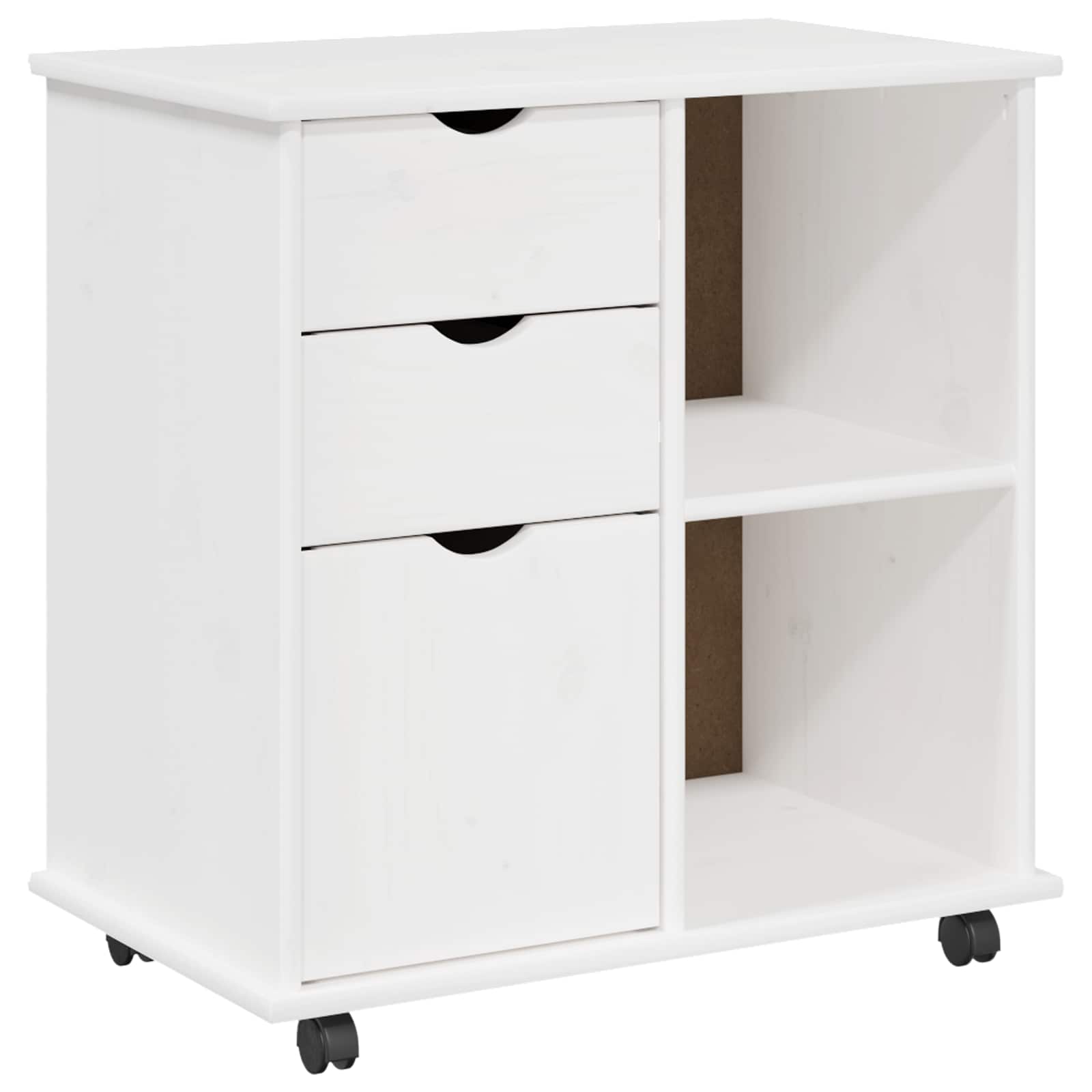Mobile con Ruote con ruota Bianco 63,5 x 39 x 65,5 cm