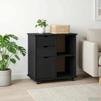 Mobile con Ruote con ruota Nero 63,5 x 39 x 65,5 cm