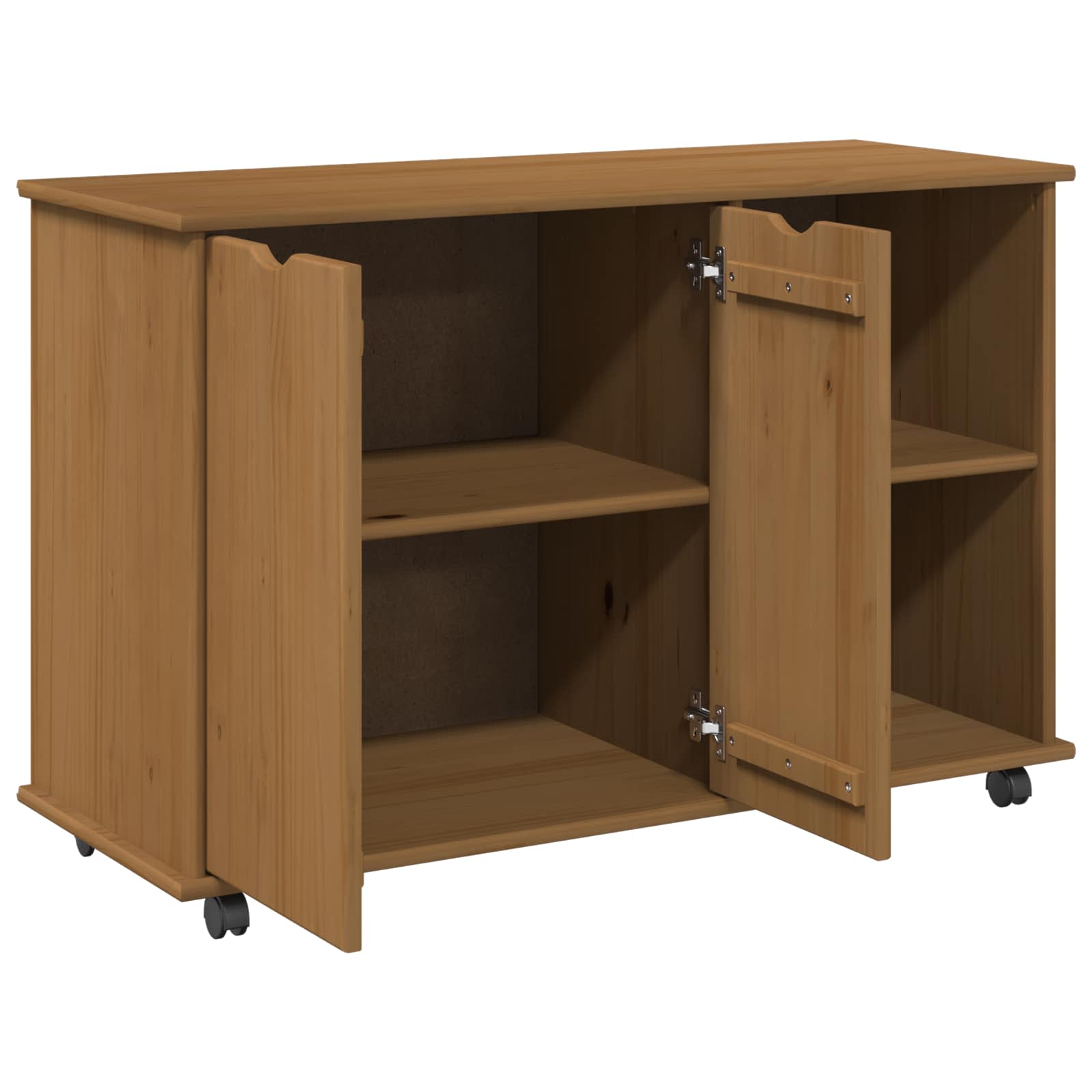 Mobile con Ruote con ruota Marrone miele 100 x 39 x 65,5 cm