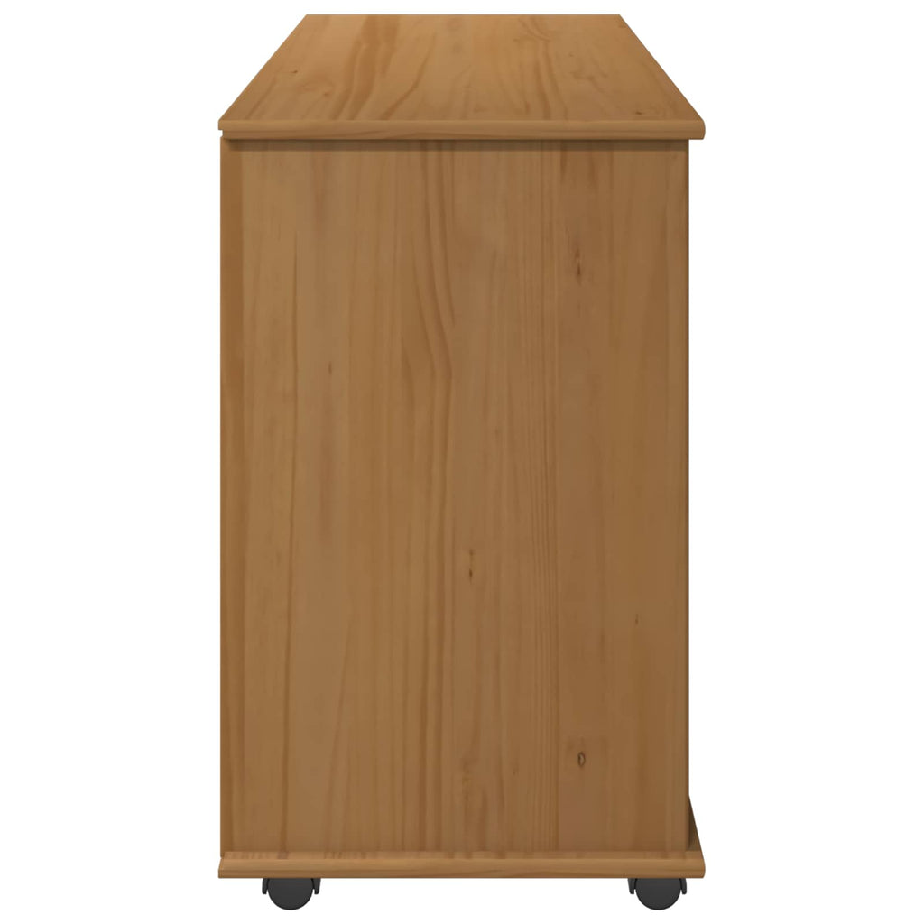 Mobile con Ruote con ruota Marrone miele 100 x 39 x 65,5 cm