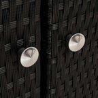 Armadietto Nero 70 x 50 x 87 cm Poliestere e Rattan Roly