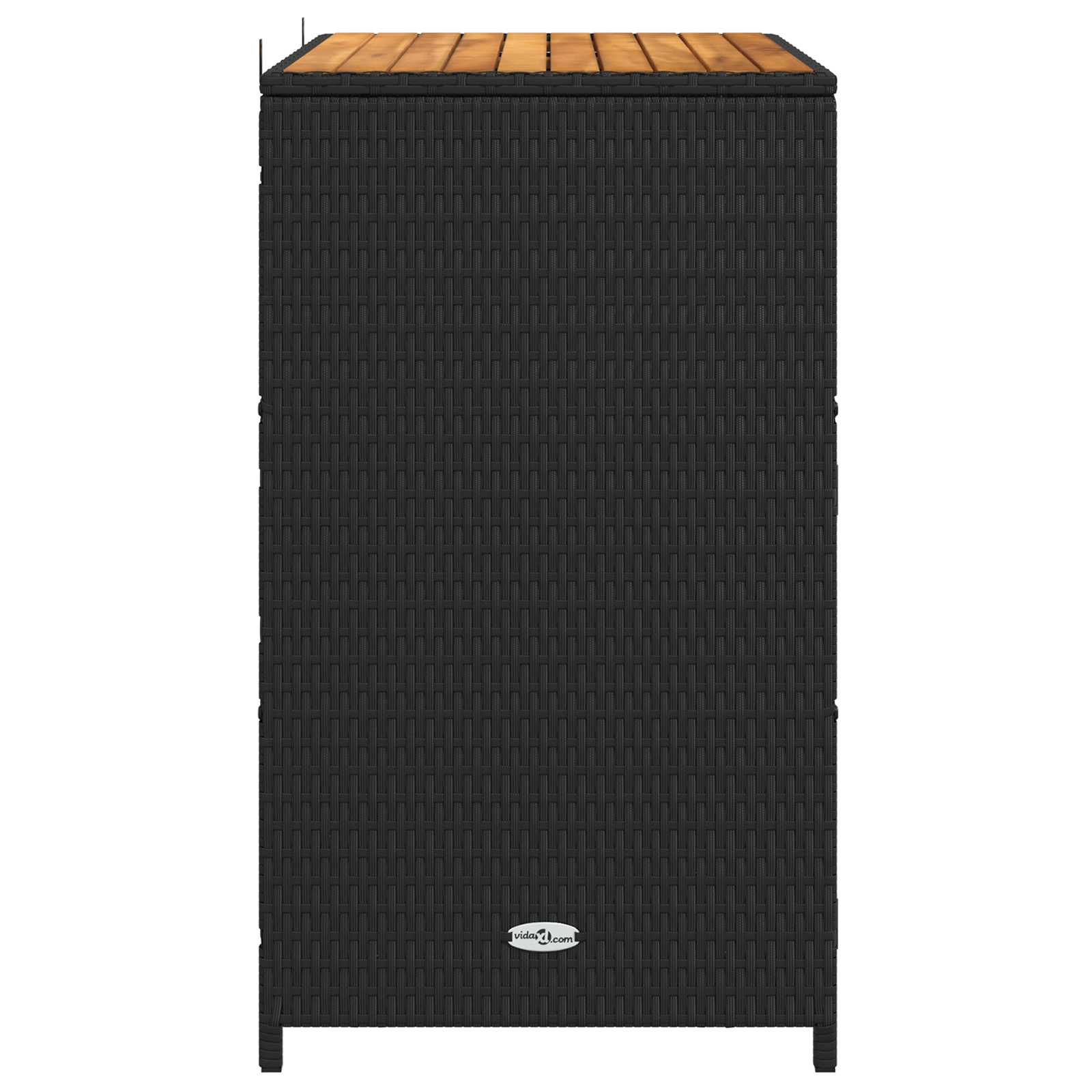 Armadietto Nero 70 x 50 x 87 cm Poliestere e Rattan Roly