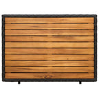 Armadietto Nero 70 x 50 x 87 cm Poliestere e Rattan Roly